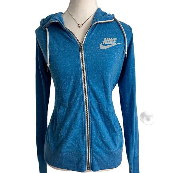 Nike Women’s Vintage Retro Full Zip Light weight Hoodie Size Large - Picture 1 of 5